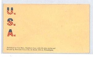USA CIVIL WAR Stationery Illustrated Envelope PATRIOTIC Unused XT188 - Picture 1 of 14