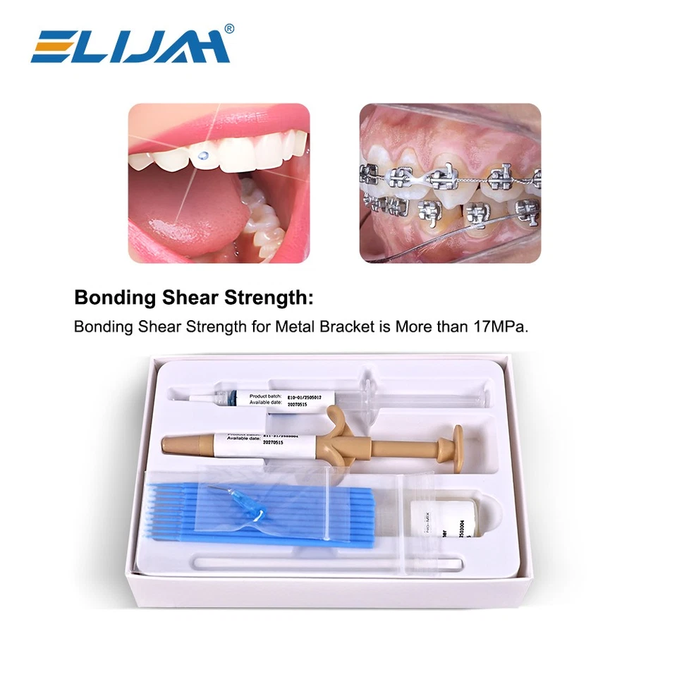 Suporte de metal adesivo para cura de luz ortodôntica dental etch gel aparelhos novo - Imagem 1 de 4