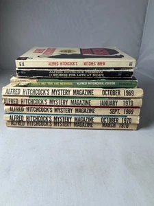 VTG Lot of 8 Paperback Alfred Hitchcock Magazine Collections Horror Thriller - Picture 1 of 14