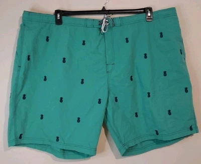 Pantalones cortos Daniel Cremieux Surf Gear tabla de nadar talla 4XLB verde azulado con piñas Foto 1 de 4