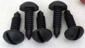 1982-1992 TRANS AM CAMARO - PLASTIC INTERIOR TRIM SCREWS FOR CARGO AREA - BLACK - Bild 1 von 2
