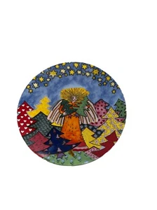 KiKi Plate The Angel Who Takes Care of the Christmas Tree Japan 1997 7.5” - Picture 1 of 3
