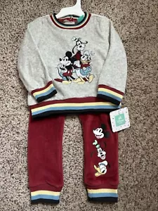 Disney Baby 2 Piece Outfit 18 Month Goofy Mickey Donald NWT - Picture 1 of 9