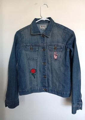 Chaqueta vaquera Mudd para niñas talla L (14) ligeramente desgastada piedra mediana Foto 1 de 3
