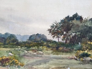 Antique Original watercolour painting of Dean Forest signed by Hugh Wright Rudby - Picture 1 of 19