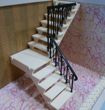 Lundby Puppenhaus 70er Treppe mit Geländer Ecktreppe Villa Stockholm 1:18