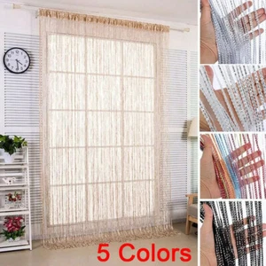 Home Glitter String Curtains Room Net Fringe for Door Fly Screen Window Divider - Picture 1 of 15