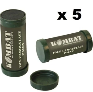 KombatUK Army Military 2 colori mimetica trucco vernice viso crema - confezione da 5 - Foto 1 di 1