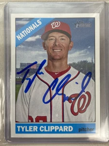 TYLER CLIPPARD SIGNED AUTOGRAPHED 2015 TOPPS HERITAGE CARD #153 NATIONALS - Picture 1 of 1