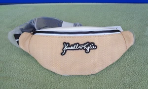 Kendall + Kylie White & Beige Fanny Pack Waist Pack- Straw Font Appear- NEW NWT - Picture 1 of 3