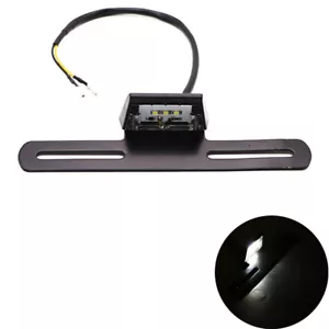 LED License Plate Mount Holder Bracket With Brake Tail Light For Cafe Racer - Picture 1 of 8