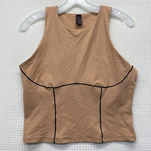 Victoria's Secret Nude Active Stretch Tank Top Sleeveless Women's SZ L - Picture 1 of 6