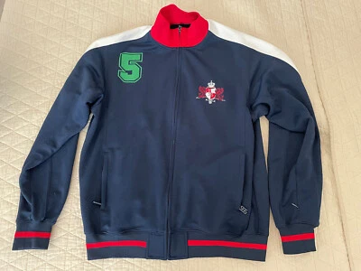 Chaqueta de Pista Triple Five Soul Vintage Cremallera Completa Bloque de Color Crestado Talla M Foto 1 de 4