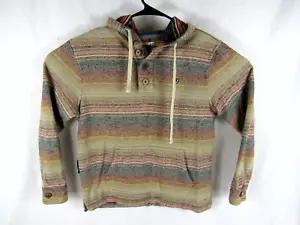Vissla Descanso Felpa con Cappuccio Uomo Manica Media Lunga Henley Pullover Maglione - Foto 1 di 8