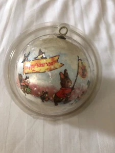 Cute Christmas Ornament Satin Ball Animals 1979 Current - Picture 1 of 6