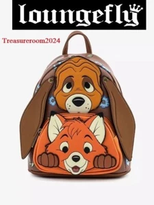 LOUNGEFLY Disney Fox and the Hound Copper & Tod Floral Mini Rucksack NEU! - Bild 1 von 5