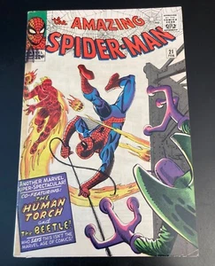 AMAZING SPIDER-MAN #21 (1964/1965) Pin-up Intact! *Very Bright & Colorful!* - Picture 1 of 8