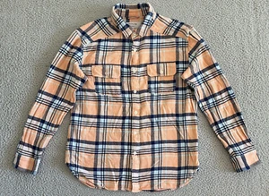 Bayflow Karohemd Herren Small Langarm kariert orange golden State California - Bild 1 von 17