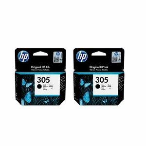Original 2x HP 305 Black Ink Cartridge 3YM61AE for HP Envy Pro 6400 Envy 6000 - Picture 1 of 1