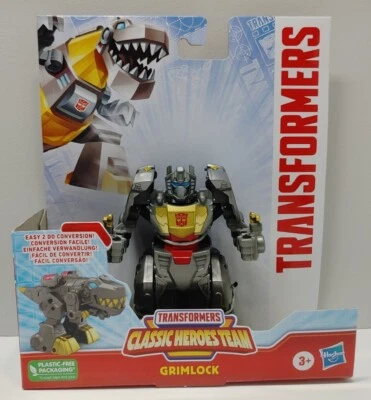GRIMLOCK Transformers Classic Heroes Team Rescue Bots Dino Hasbro 2022 New - Image 1 of 3