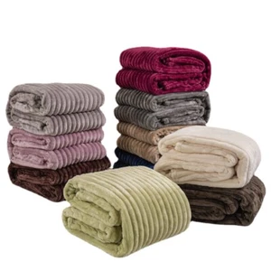 Flannel Throw Blanket Super Soft Lightweight Couch Sofa and Bed Blanket - Picture 1 of 19