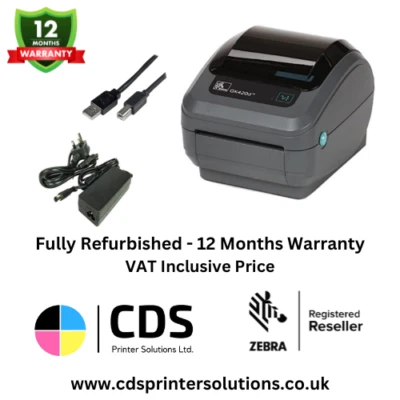 Zebra GK420D Direct Thermal Label Printer - GK42-202221-000 USB LAN Dispenser - Image 1 of 4