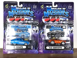 Muscle Machines Lot '62 Corvette #02-67 & '49 Coupe #02-71 Die Cast 1/64 Scale - Picture 1 of 7