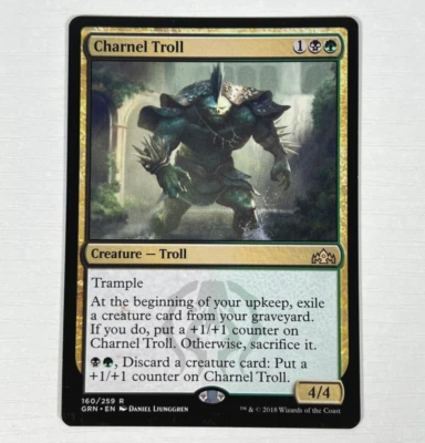 Charnel Troll 160/259 GRN Guilds of Ravnica Magic The Gathering MTG Card LP - Image 1 of 4