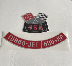 Air Cleaner Decals for Chrome Air Cleaner 468 500+ HP New Product 2 Decals - Picture 1 of 1