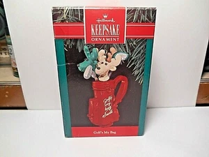 HALLMARK KEEPSAKE GOLF'S MY BAG 1990 CHRISTMAS TREE ORNAMENT WITH BOX - Picture 1 of 5