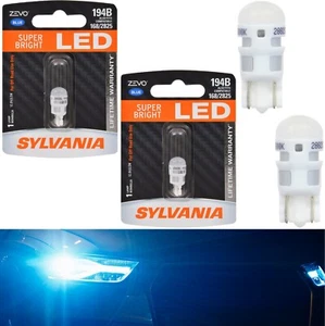 Sylvania ZEVO LED Light 194 Blue 10000K Two Bulbs License Plate Replacement EO - Picture 1 of 12