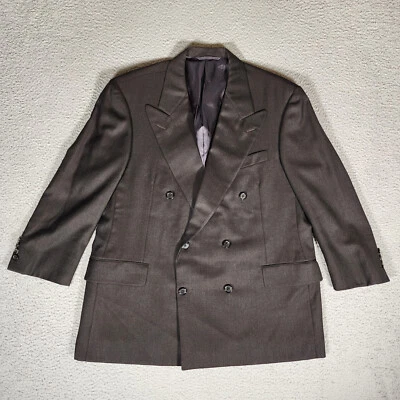 Blazer Vintage Hickey Freeman Loro Piana Doble Pecho 44S A Medida Pico 120s Foto 1 de 4