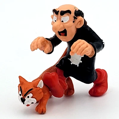 Figura PVC GARGAMEL & AZRAEL Cat 2.5" 2012 Schleich Peyo Los Pitufos Foto 1 de 4