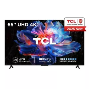 TCL 65V6C-UK 65 Inch LED 4K Ultra HD Smart TV Bluetooth WiFi - Picture 1 of 8