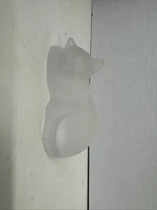 Lenox Frosted Crystal Sleeping Cat Figurine 1994 Lenox  - Picture 1 of 6