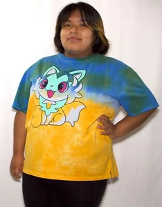 Plus Size Tie Dye Cotton T-shirt Short Sleeve for Girl - Picture 1 of 17