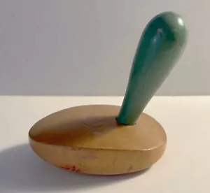 Vintage Wood Green Handle Sock Darner Tool - Picture 1 of 4