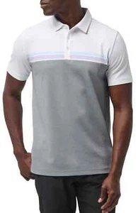 Nuova Polo Travis Mathew 2XL Primo Timer Modello XXL Golf Bianco e Grigio Grigio TM - Foto 1 di 3