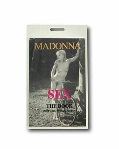 Pase de concierto auténtico entre bastidores de Madonna Sex The Book Tour certificado de autenticidad - Imagen 1 de 3