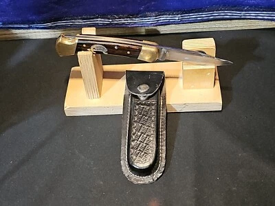 Vintage 1997 BUCK 110 Folding Hunting Knife With Custom Handles - Image 1 of 4