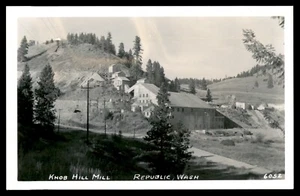 Postkarte RPPC Knob Hill Mill Außenseite, Republik, Washington UNP - Bild 1 von 2