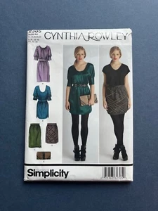 Simplicity Cynthia Rowley Patrón 2305 Miss Vestido Faldas Cartera 12-20 * SIN CORTAR * - Imagen 1 de 2