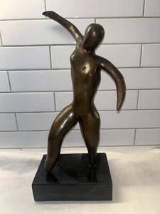 Icarus Sculpture Man Figure Bronze On Bronze Inspired By Henri Matisse Germany - Picture 1 of 8