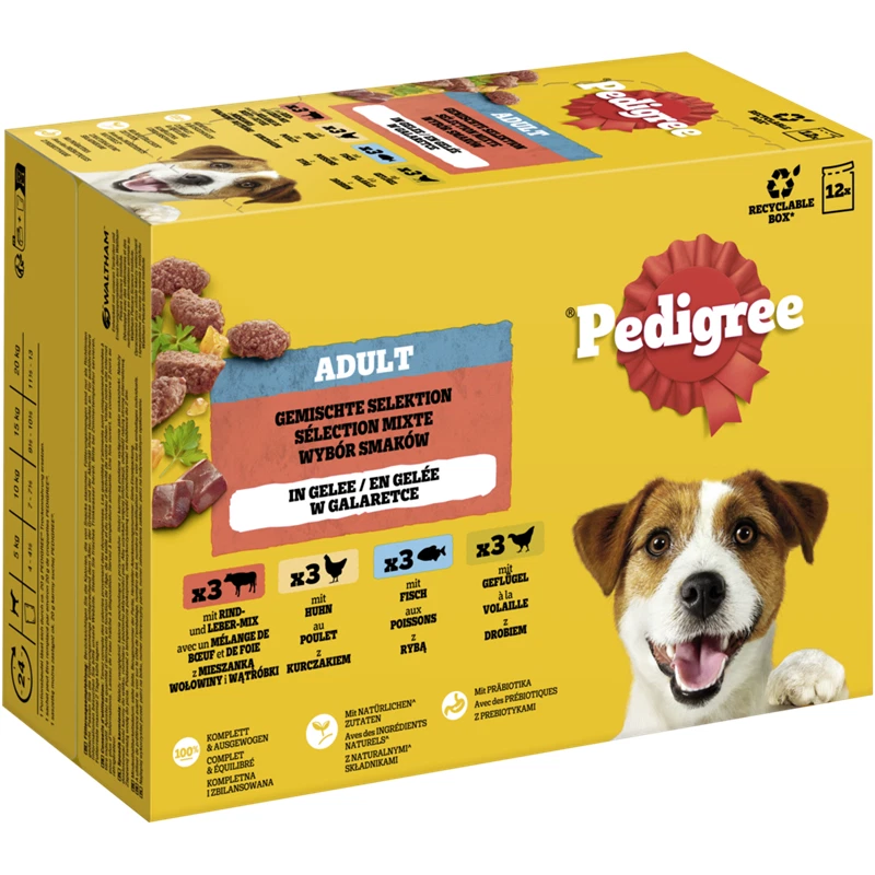 Pedigree Portionsbeutel Gemischte Selektion in Gelee 48 x 100g - Bild 1 von 1
