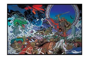Estampado artístico Nuada The High King 23x16 de Jim FitzPatrick. Arte de fantasía irlandés celta - Imagen 1 de 5