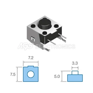 10 x TSW070 - TSW-070 Tact Switchs orizzontale (10 pezzi) - Picture 1 of 1