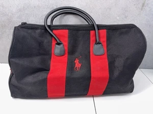 Ralph Lauren Polo schwarz rot Seesack Canvas Fitness Weekender Reise 19" ohne Riemen - Bild 1 von 11