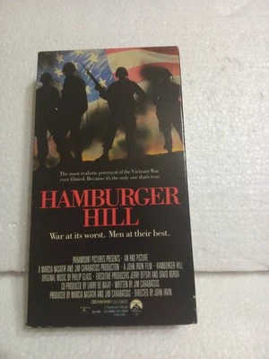 Hamburger Hill (1987) VHS Screener – Intense Vietnam War Drama! Foto 1 de 2