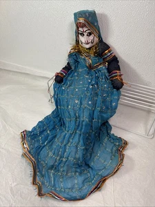 WAYANG GOLEK PUPAZZO A MANO SU PEZZO DI LEGNO ALTO 18,5" IN PIENA ESTENSIONE - Foto 1 di 7