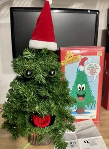 Árbol parlante de abeto Gemmy Douglas 1996 canta Navidad animado de colección con caja funciona - Imagen 1 de 13